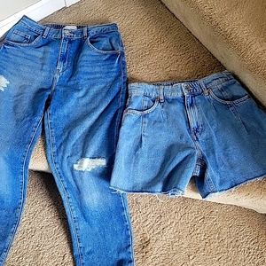 Jeans + Jean shorts